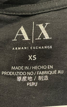Load image into Gallery viewer, Armani Exchange Womens Black Printed Short Sleeve V-Neck T-Shirt Size XS
