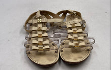 Load image into Gallery viewer, Authentic Tory Burch Womens Beige Gladiator Sandals Size 7M Damaged Stained Worn
