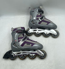 Load image into Gallery viewer, Schwinn Womens ABEC-7 Gray Purple Adjustable Inline Skates Shoes Size 6-7
