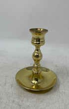 Load image into Gallery viewer, Vintage Baldwin Gold-Tone Shiny Polished Saucer Base Candlestick Holder
