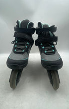 Load image into Gallery viewer, Rollerblade Womens Zetrablade Black Blue Hook And Loop Inline Skates Size 9
