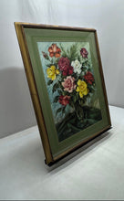Load image into Gallery viewer, Framed Still Life Bouquet Of Multicolor Roses Framed Painting Signed By A. Serra
