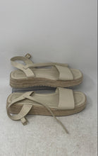 Load image into Gallery viewer, Zara Womens Beige Jute Open Toe Ankle Strap Espadrille Sandals Size EU 39
