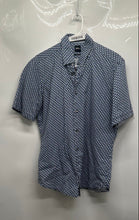 Load image into Gallery viewer, Hugo Boss Mens Multicolor Geometric Cotton Short Sleeve Button-Up Shirt Size M
