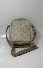 Load image into Gallery viewer, Michael Kors Womens Beige Signature Print Adjustable Strap Crossbody Handbag
