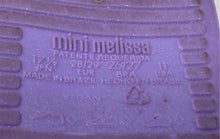 Load image into Gallery viewer, Mini Melissa Girls Cloud Purple Open Toe Care Bears Slingback Sandals Size 11
