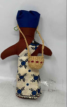 Load image into Gallery viewer, Handmade Jamaican Fabric Ethnic Folk Art Souvenir Doll In Multicolor Maxi Dress
