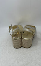 Load image into Gallery viewer, Michael Kors Womens Laney Gold-Tone Leather Wedge Espadrille Sandals Size 11M
