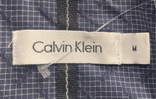 Load image into Gallery viewer, Calvin Klein Mens Blue Geometric Printed Cotton Short Sleeve Button-Up Shirt M
