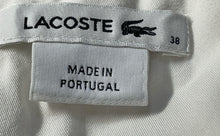 Load image into Gallery viewer, Lacoste Womens White Long Sleeve Front Pocket Collared Tunic Blouse Top Size 38
