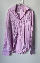 Load image into Gallery viewer, Bugatchi Mens Pink Long Sleeve Collared Button Front Dress Shirt Size 16.5
