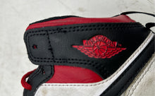 Load image into Gallery viewer, Authentic Nike Boys Air Jordan 1 Mid PS Black White Red Sneaker Shoes Size 3Y
