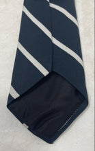 Load image into Gallery viewer, Count Dino Mens Black White Striped Adjustable Pointed Tie One Size
