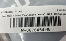 Load image into Gallery viewer, Goodee Model W80 White Video Projector With Accessories In Box Untested
