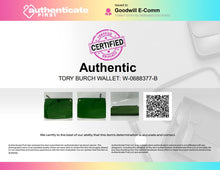 Load image into Gallery viewer, Authentic Tory Burch Womens Green Grommet Detail Makeup Pouch Wallet Stained
