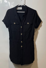 Load image into Gallery viewer, Fashion Nova Womens Black Safari Trip Utility One-Piece Romper Size Medium
