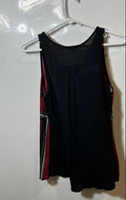 Load image into Gallery viewer, Express Womens Red Black Geometric Sleeveless V-Neck Tunic Blouse Top Size Small
