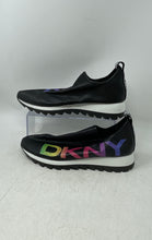 Load image into Gallery viewer, DKNY Womens Azer Black Leather Slip-On Low Top Sneakers Shoes Size 9 M
