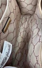 Load image into Gallery viewer, Aldo Womens Beige Gold Faux Leather Quilted Chain Strap Magnetic Crossbody Purse
