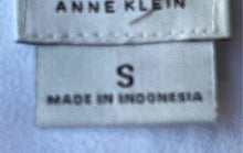 Load image into Gallery viewer, Anne Klein Womens Off White Long Sleeve Round Neck Blouse Top Size Small
