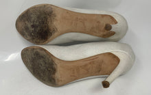 Load image into Gallery viewer, Authentic Giuseppe Zanotti Womens White Ankle Booties Size EUR 39.5 Stained Worn
