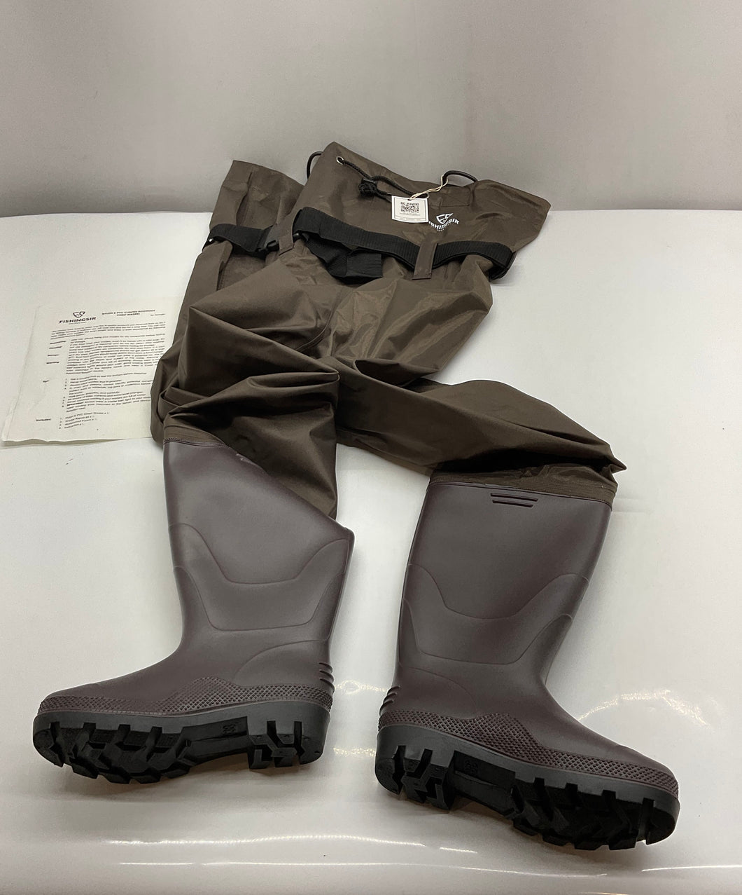 Fishingsir Brown Cleated Chest Waterproof Fishing Waders Boots Size EUR 38