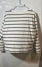 Load image into Gallery viewer, Old Navy Womens Blue White Striped Long Sleeve Pullover Blouse Top Size M
