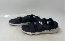 Load image into Gallery viewer, Nike Womens Owaysis CK9283-002 Black White Open Toe Strappy Sandals Size 7
