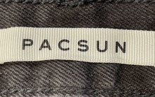 Load image into Gallery viewer, Pacsun Womens Black Denim Butterfly Embroidered Skinny Leg Cut-Off Shorts Sz 32
