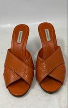 Load image into Gallery viewer, Victor Hugo Womens Orange Open Toe Wedge Heel Slip-On Slide Sandals Size 7.5
