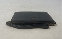 Load image into Gallery viewer, Coach Womens Black Crossgrain Leather Credit Card Corner Zip Wristlet Wallet

