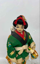 Load image into Gallery viewer, Traditional Japanese Geisha Nanny Doll With Baby Strapped On Back
