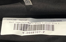 Load image into Gallery viewer, Karl Lagerfeld Mens Black Short Sleeve Crew Neck Pullover T-Shirt Size Small
