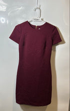 Load image into Gallery viewer, Calvin Klein Womens Cherry Red Textured Floral Design Sheath Dress Size 2
