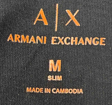 Load image into Gallery viewer, Armani Exchange Mens Black Printed Slim-Fit Short Sleeve Pullover T-Shirt Size M
