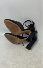 Load image into Gallery viewer, Vince Camuto Womens Black Leather Buckle Block Ankle Strap Heels Size 7
