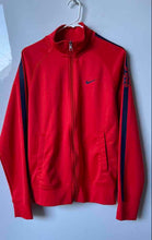 Load image into Gallery viewer, Nike Mens Red Long Sleeve Pockets Sports Full-Zip Track Jacket Size Small
