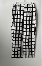 Load image into Gallery viewer, Zara Womens Black White Check Printed Pleated Back Maxi Skirt Size S
