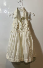 Load image into Gallery viewer, Bebe Womens White Sleeveless Collared Pockets Button Front Mini Dress Size M

