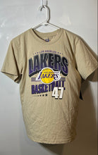 Load image into Gallery viewer, Ultra Game Kids Khaki Los Angeles Lakers #47 Basketball T-Shirt Sz 18-20 w/ Tags
