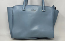 Load image into Gallery viewer, Kate Spade New York Womens Blue Leather Logo Inner Pocket Satchel Handbag
