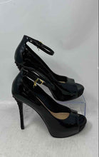 Load image into Gallery viewer, Thalia Sodi Womens libbie Black Leather Ankle Strap Stiletto Pump Heels Size 8

