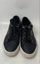 Load image into Gallery viewer, Guess Womens Loven Black Leather Lace-Up Low Top Sneaker Shoes Size 8M
