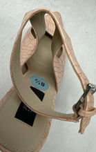 Load image into Gallery viewer, Jones New York Womens Blush Pink Croc Embossed Ankle Strap Heels Size 8.5M
