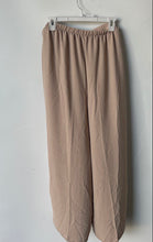 Load image into Gallery viewer, Adrianna Papell Womens Beige Airflow Braided Trim Wide-Leg Trouser Pants Size L
