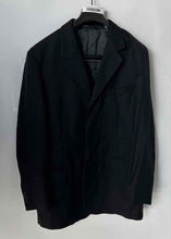 Load image into Gallery viewer, Alfani Mens Black Wool Long Sleeve Notched Single-Breasted Blazer Size 42L
