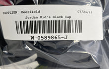 Load image into Gallery viewer, Jordan Kids Black Jumpman Logo Flat-Brim Adjustable Essentials Snapback Cap
