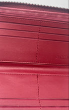 Load image into Gallery viewer, Badgley Mischka Womens Red Faux Leather Card Holder Small Zip-Around Wallet
