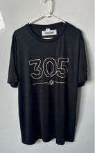 Load image into Gallery viewer, Mens Black Miami Dolphins 305 Short Sleeve Crew Neck Pullover T-Shirt Size XL
