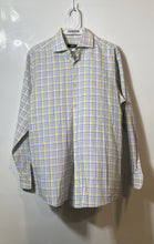 Load image into Gallery viewer, Hugo Boss Mens Multicolor Plaid Sharp Fit Collared Dress Shirt Size 16.5 34/35
